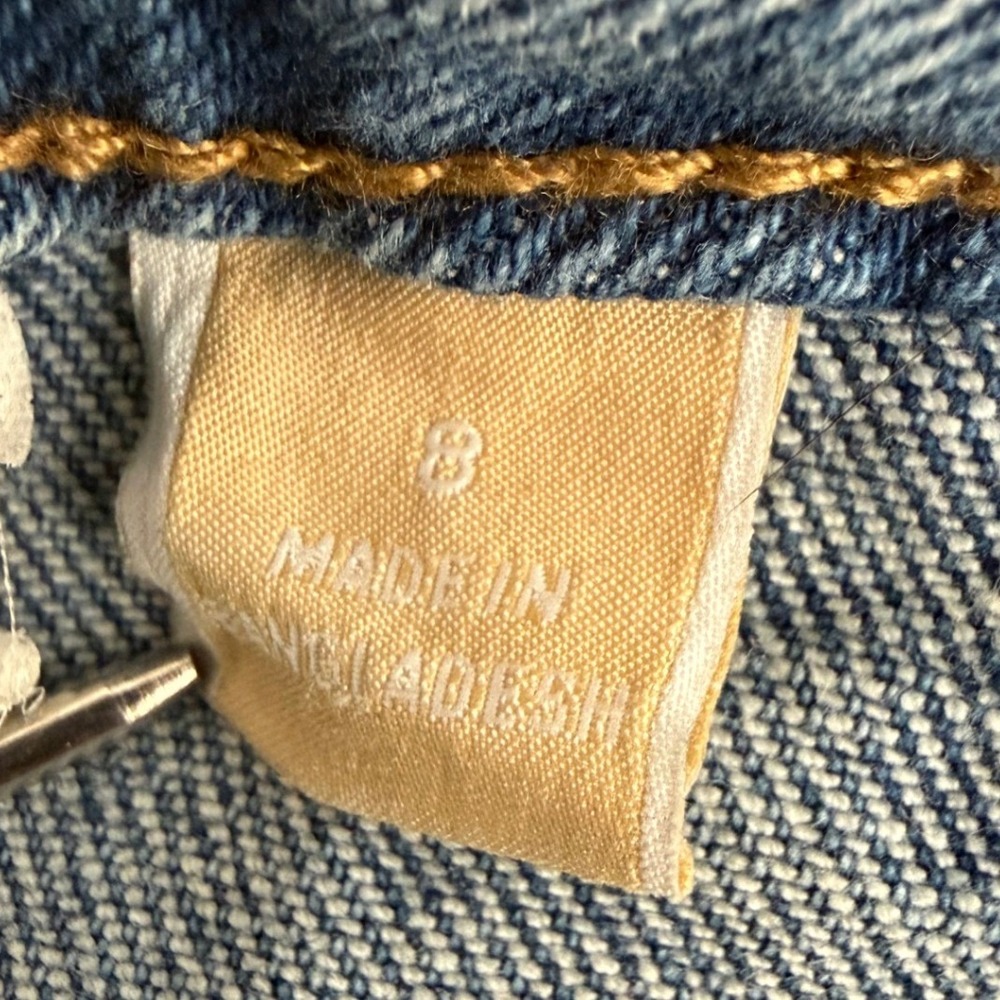 Michael Kors Womens Light Wash Button Fly Flare Jeans High Rise Size 8 - Picture 9 of 14